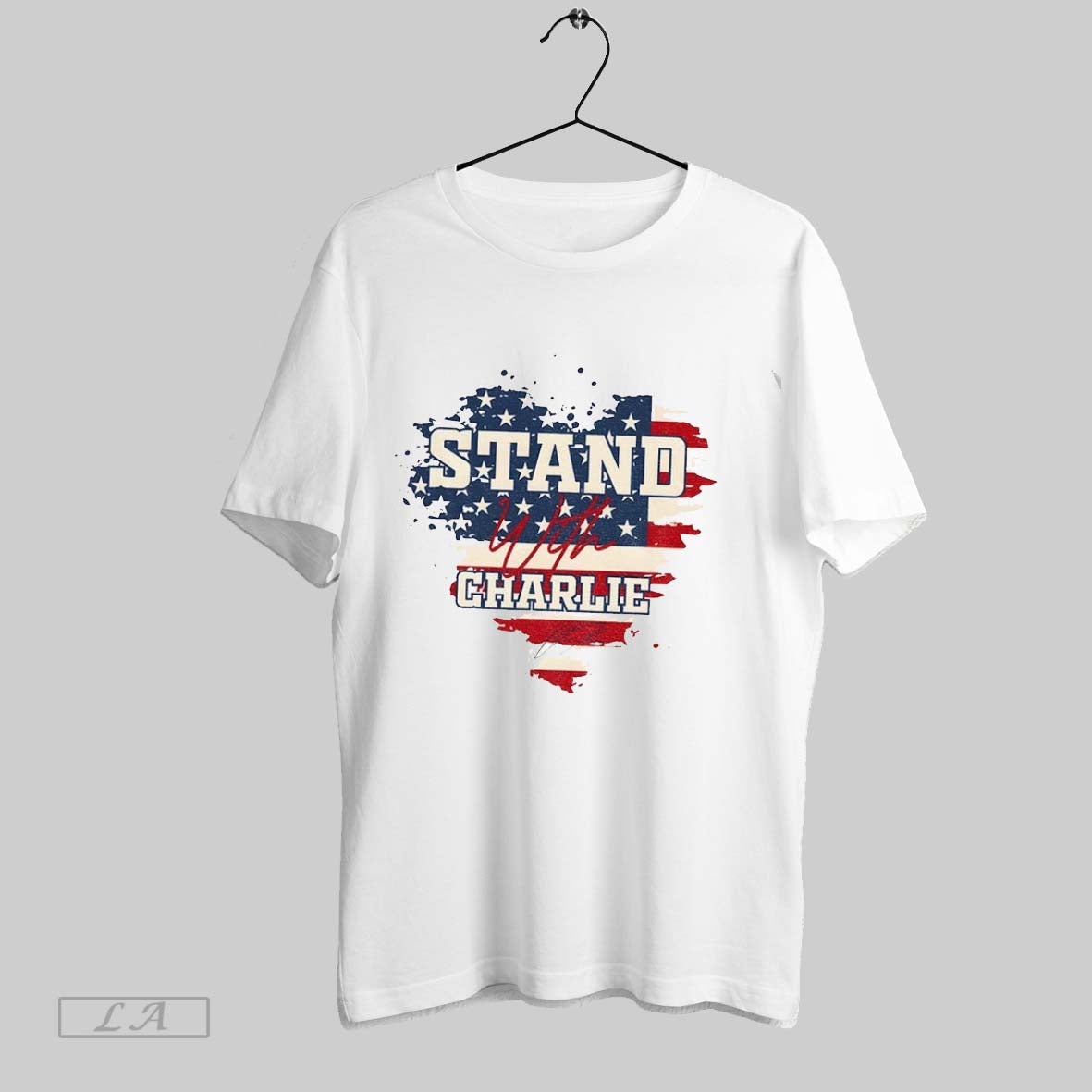 Original Stand Charlie American Flag Heart Charlie Kirk Rest Peace