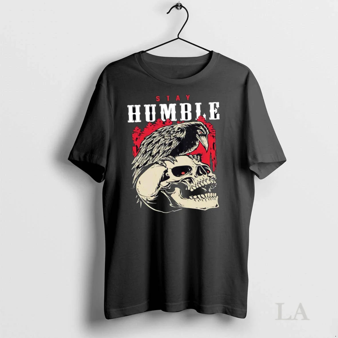 Original Stay Humble Raven Skull Shirt Designer Art