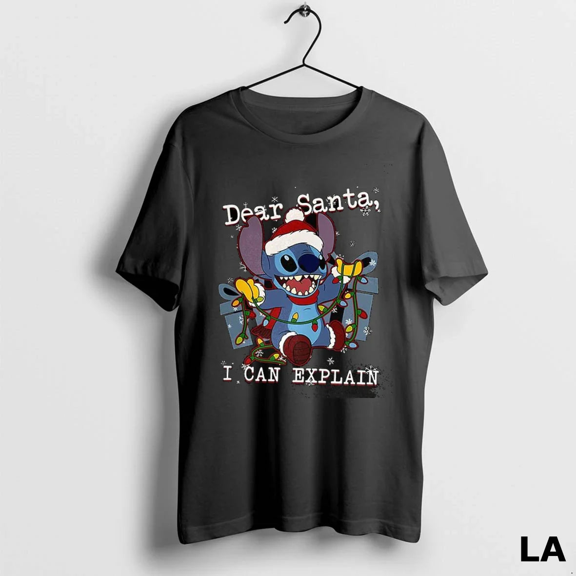Original Stitch Dear Santa I Can Explain Merry TShirt Designer Fashion