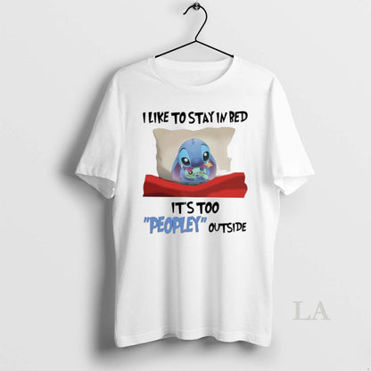 Original Stitch I Like To Stay Bed Its Too Peopley Outside Tank Top