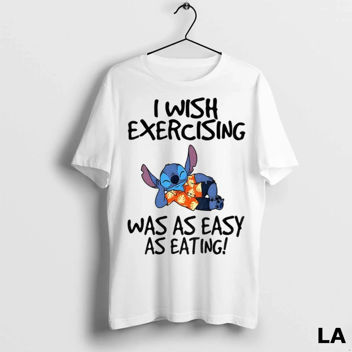 Original Stitch I Wish Exercising Was As Easy As Eating Long Sleeve