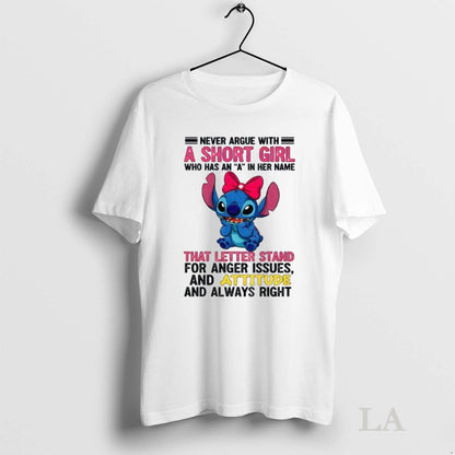 Original Stitch Never Argue Short Who As Her Name Tank Top Designer