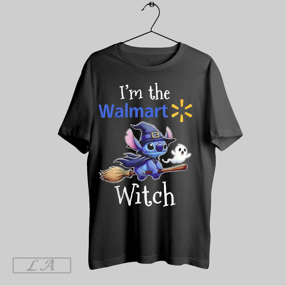 Original Stitch Riding Broomstick Im Walmart Witch Halloween V Neck