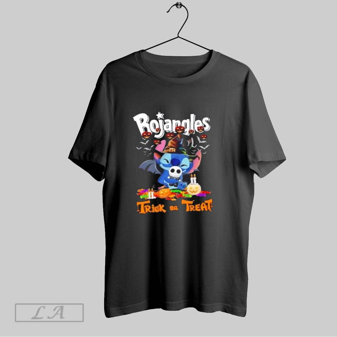 Original Stitch X Bojangles Trick Or Treat Halloween Shirt Designer