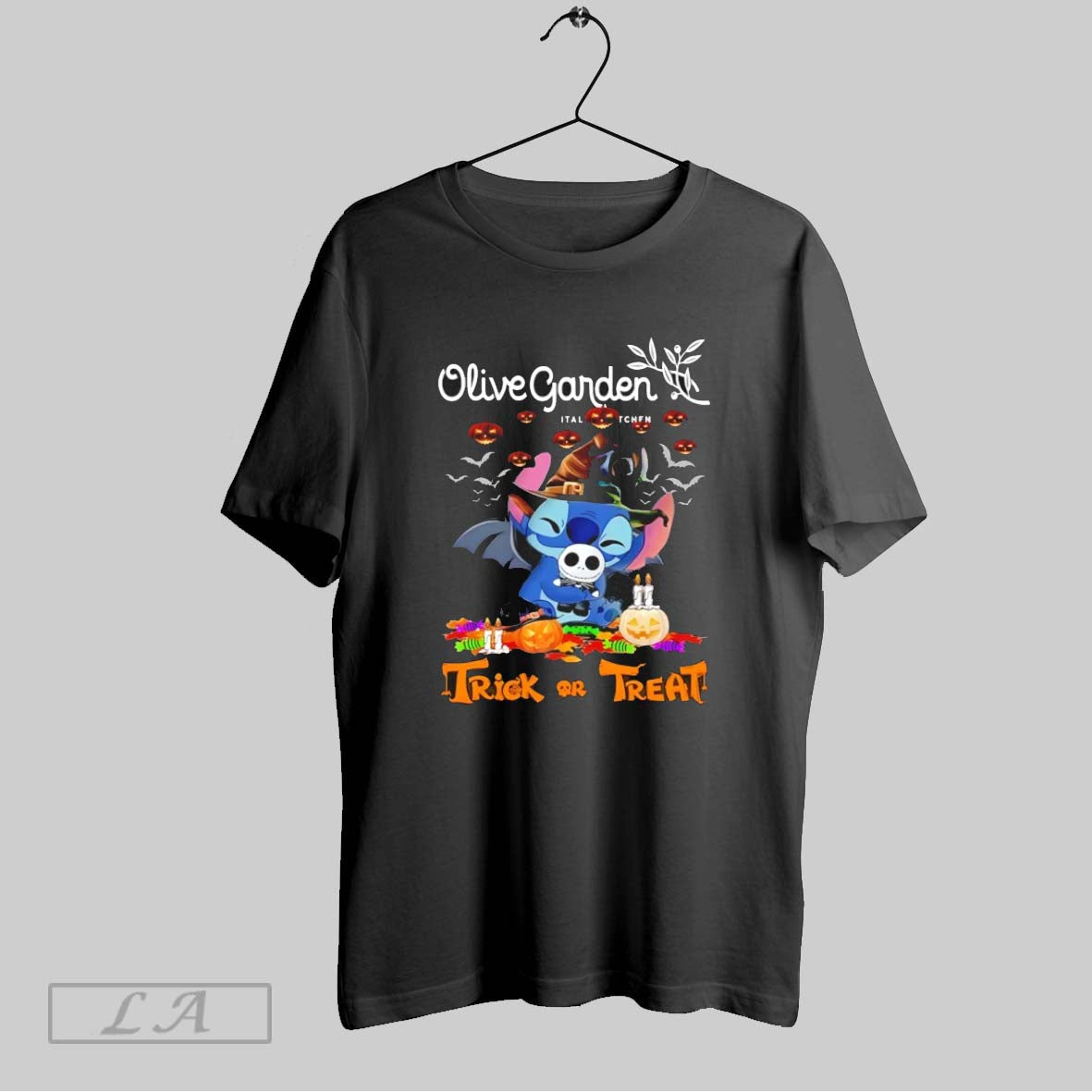 Original Stitch X Olive Garden Trick Or Treat Halloween TShirt Modern