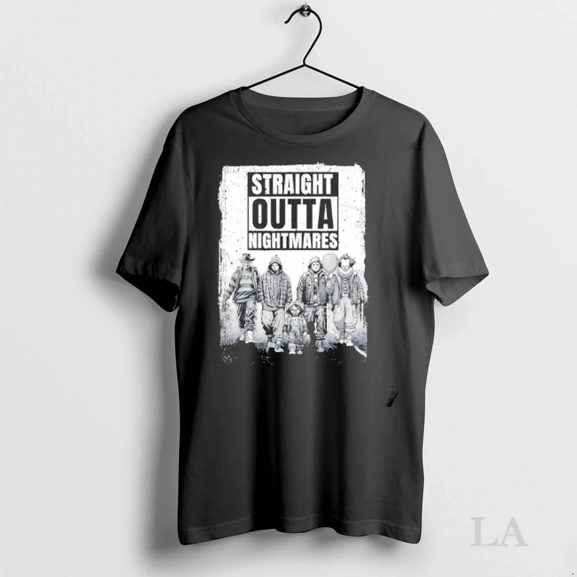 Original Straight Outta Nightmares Horror Halloween Scary Tee Modern
