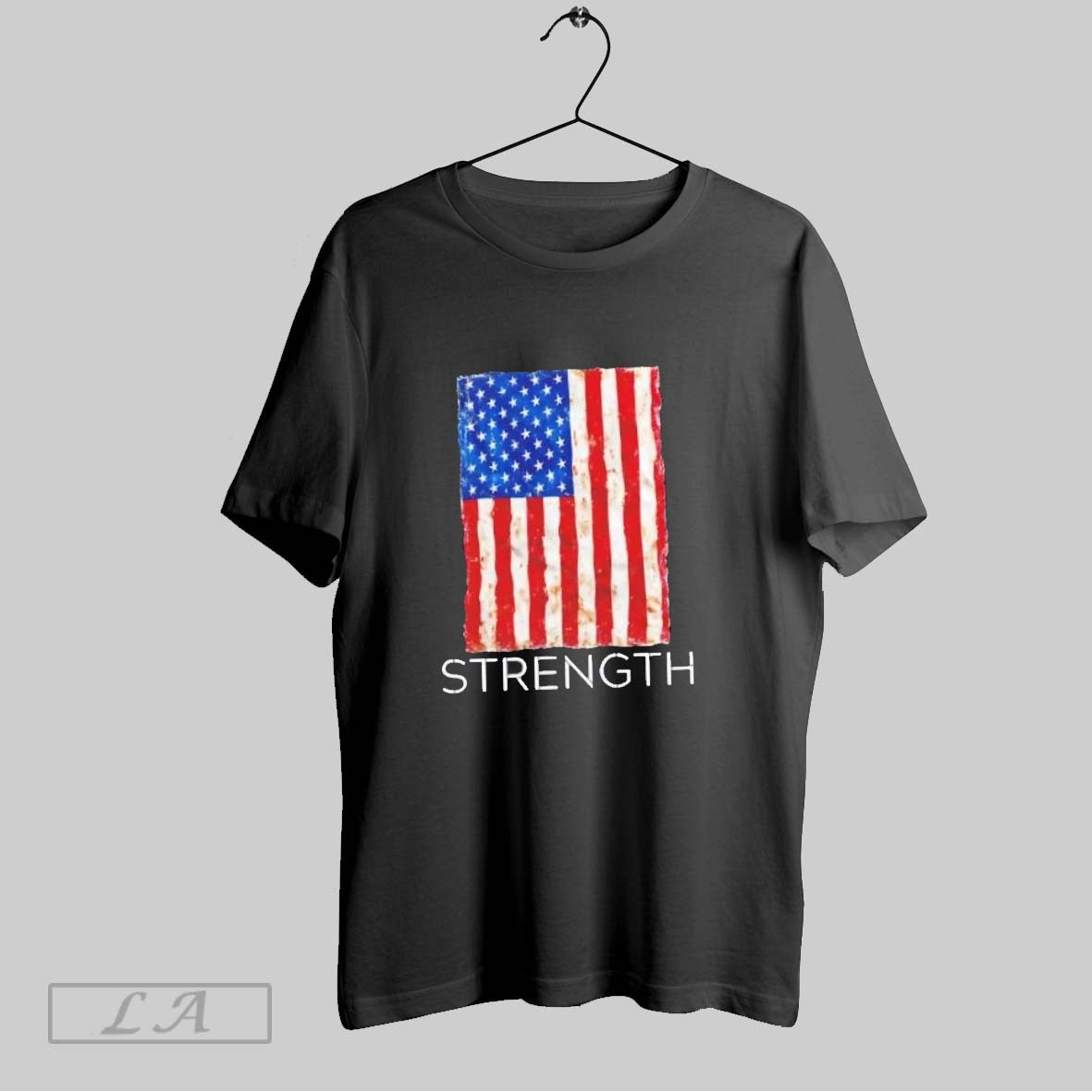 Original Strength Bold Patriot Stencil Us Flag Tank Top Designer