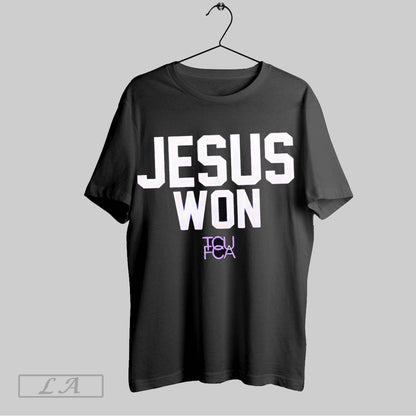 Original Tcu Horned Frogs Football Jesus Won 2025 Shirt Elegant