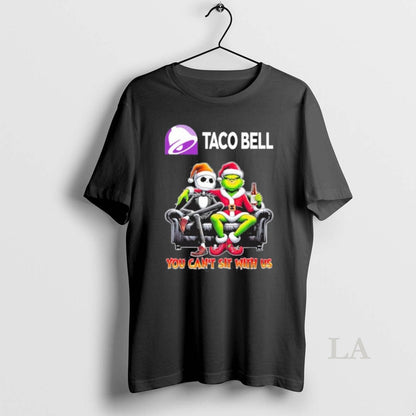 Original Taco Bell Logo Santa Jack And Grinch You Cant Sit Us Tank