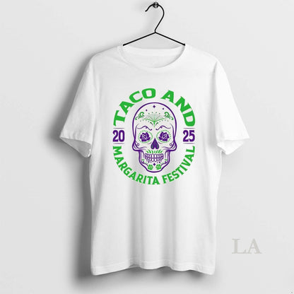 Original Taco And Margarita Festival 2025 Sugar Skull Hoodie Elegant