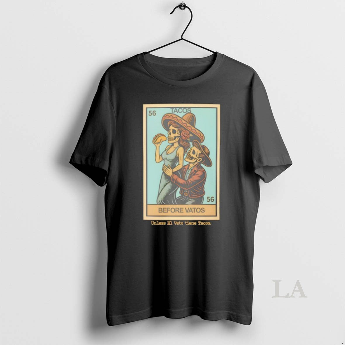 Original Tacos Before Vatos Loteria TShirt Premium Apparel
