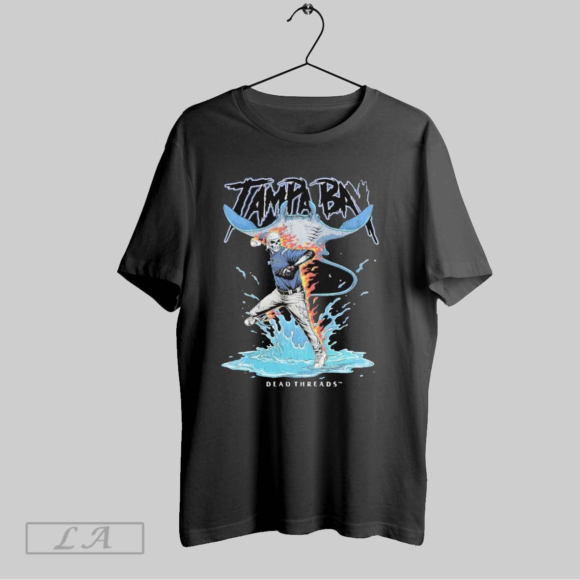 Original Tampa Bay Rays Dead Threads Skeleton Shirt Retro Design