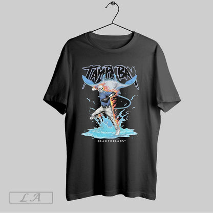 Original Tampa Bay Rays Dead Threads Skeleton Shirt Retro Design