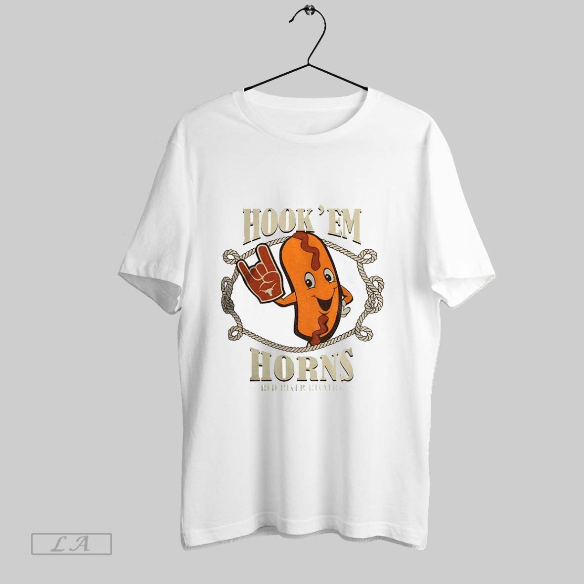 Original Texas Longhorns Red River Rivalry Hook Em Horns Cartoon