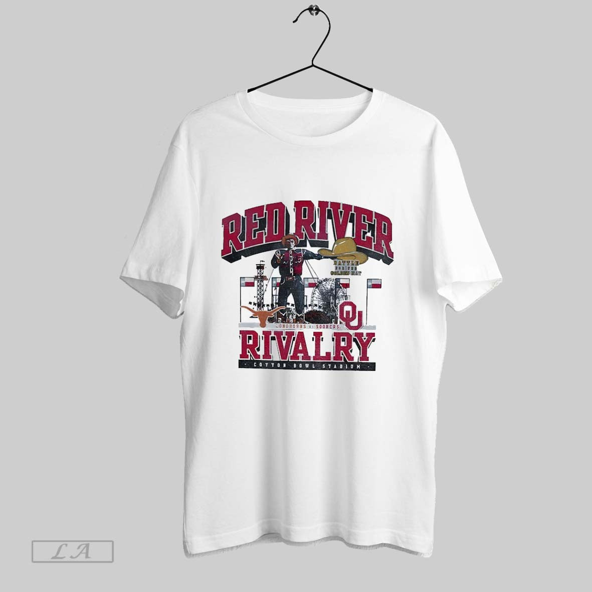 Original Texas Longhorns Vs Oklahoma Sooners Red River Rivalry Cotton