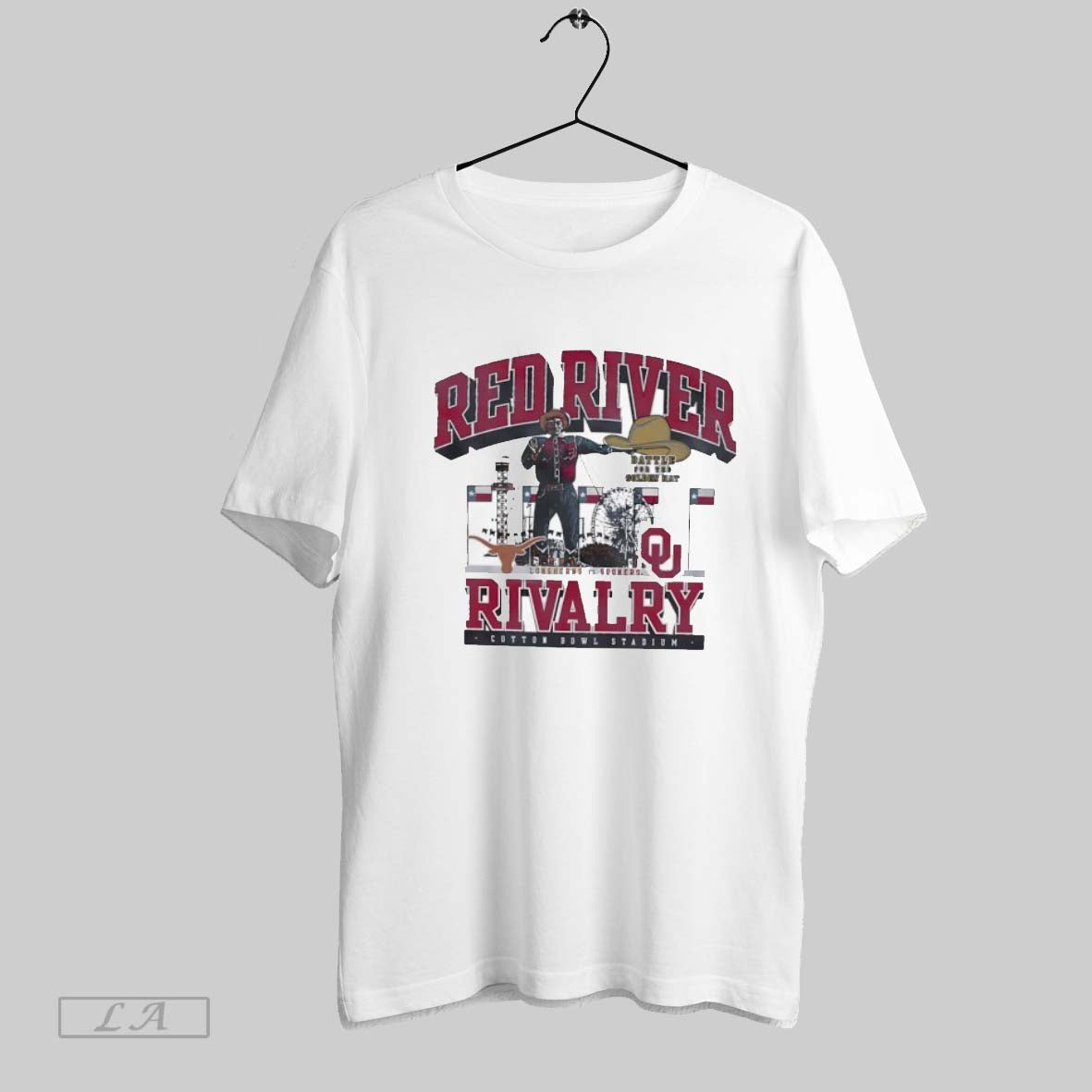 Original Texas Longhorns Vs Oklahoma Sooners Red River Rivalry Tee