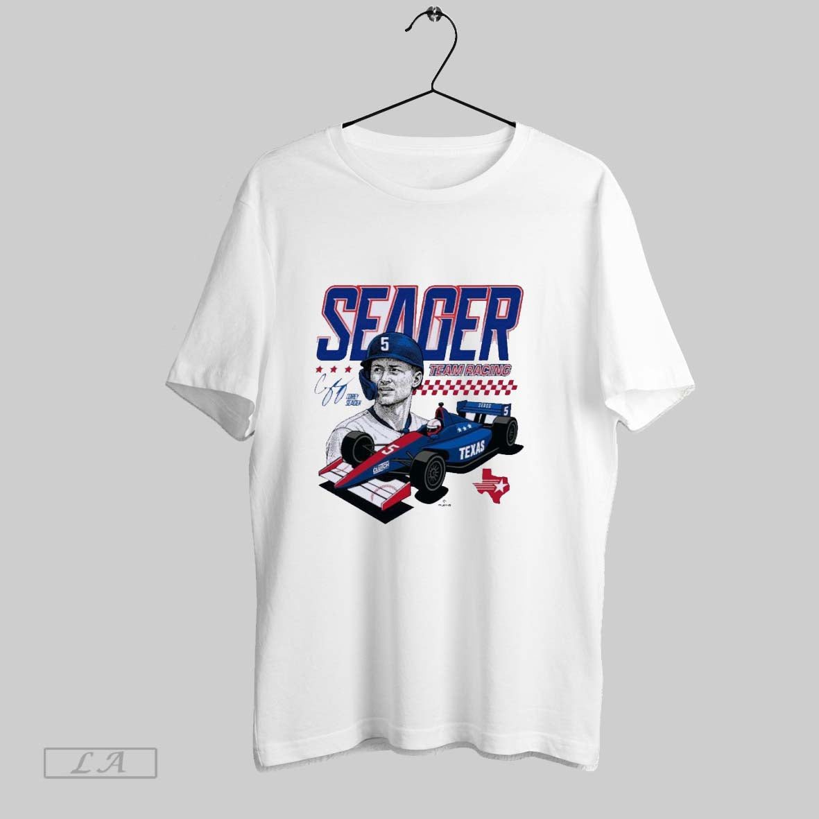 Original Texas Rangers Corey Seager Team Racing Tee Designer Art