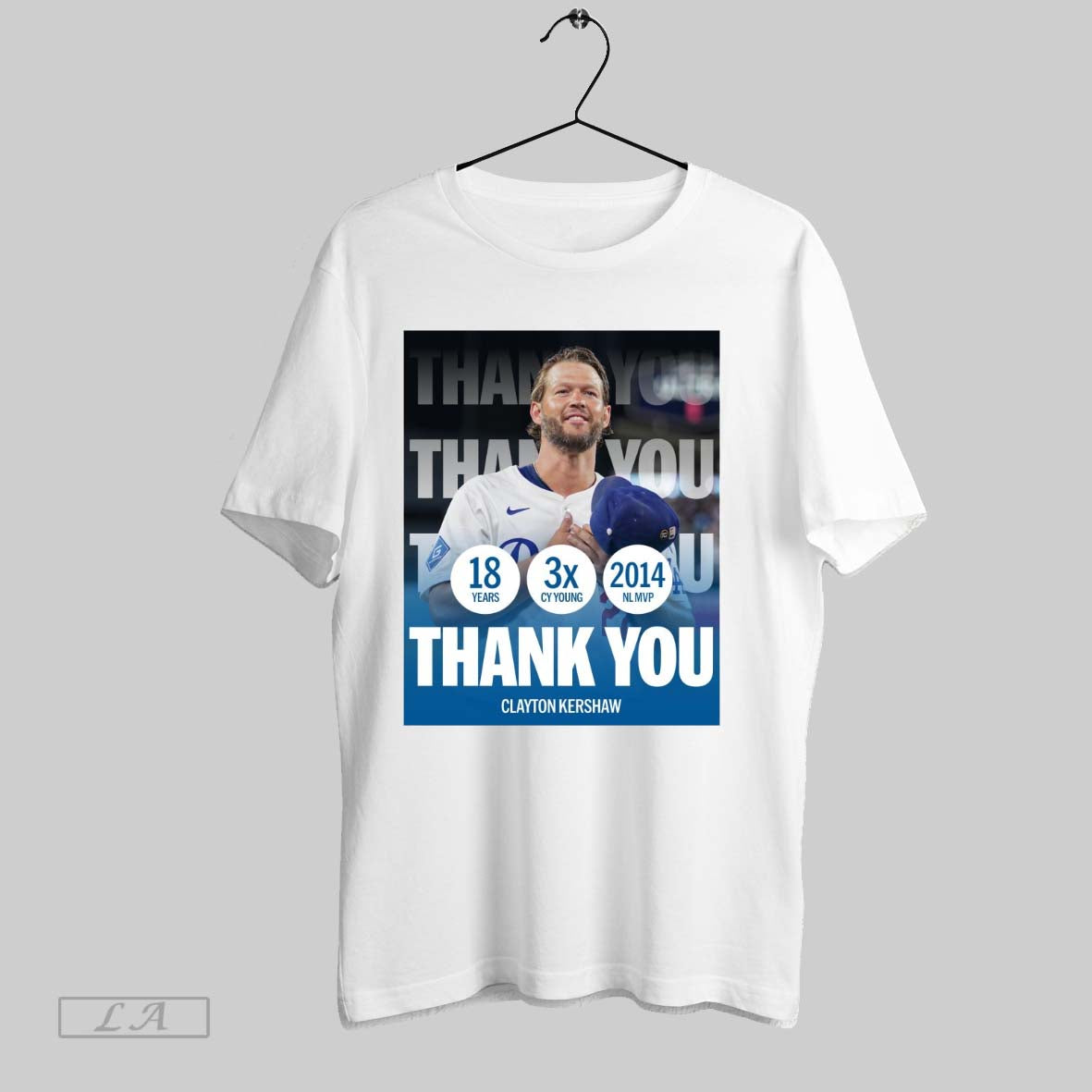 Original Thank You Clayton Kershaw Los Angeles Dodgers Mlb Announces