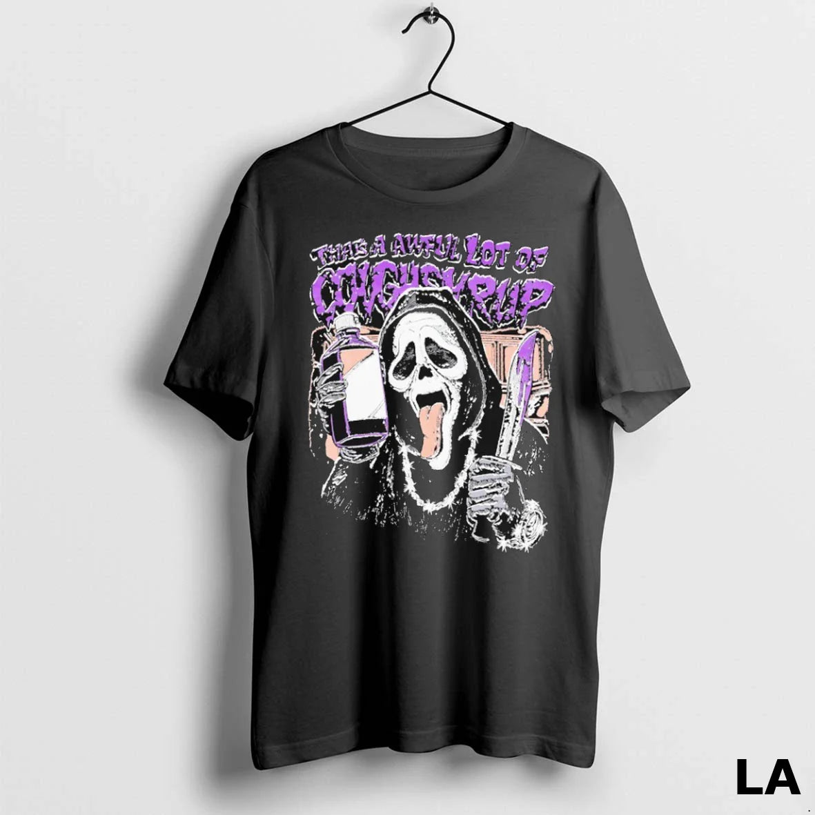 Original Thats Awful Lot Cough Syrup Ghostface Scream Long Sleeve
