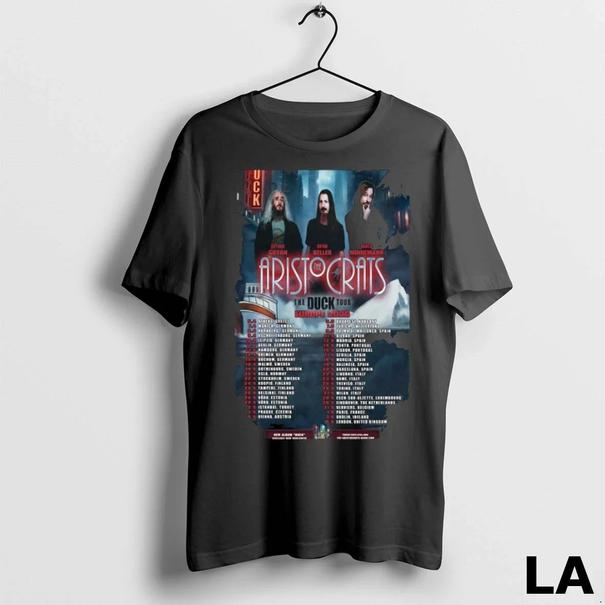 Original Aristocrats Duck Tour Europe 2026 Dates Tee Designer Fashion