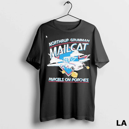 Original Fat Electrician Northrup Grumman Mailcat Parcels Porches Tee