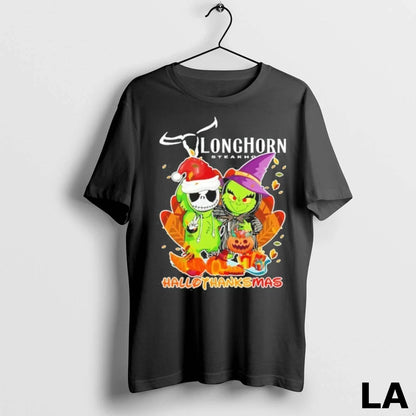 Original Grinch And Santa Jack Longhorn Steakhouse Logo