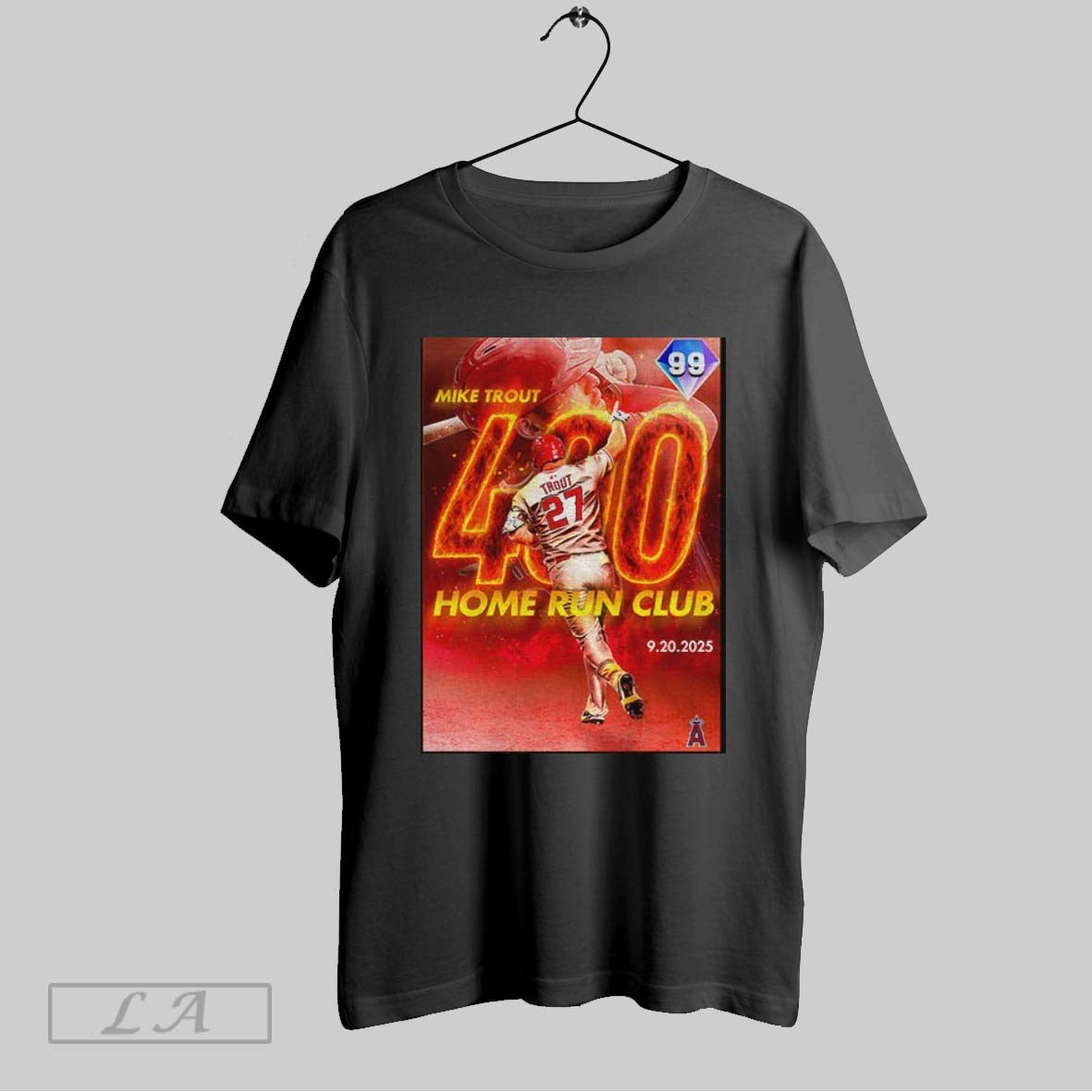 Original Mike Trout 400 Home Run Club Card Sweatshirt Authentic Gift
