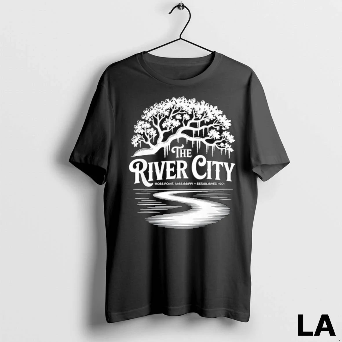 Original River City Moss Point Live Oak Est 1901 Ladies Hoodie