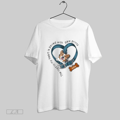 Original Road To My Heart Is Paved Paw Prints Milo Long Sleeve