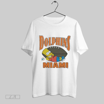 Original Simpsons Bart X Miami Dolphins Long Sleeve Modern Merch
