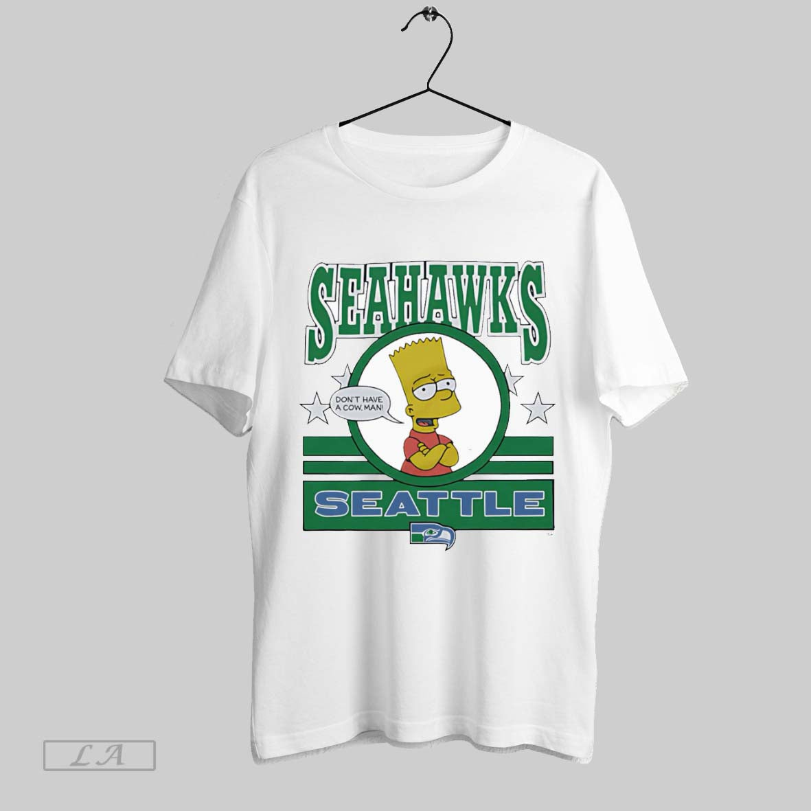 Original Simpsons Bart X Seattle Seahawks Tee Premium Fashion