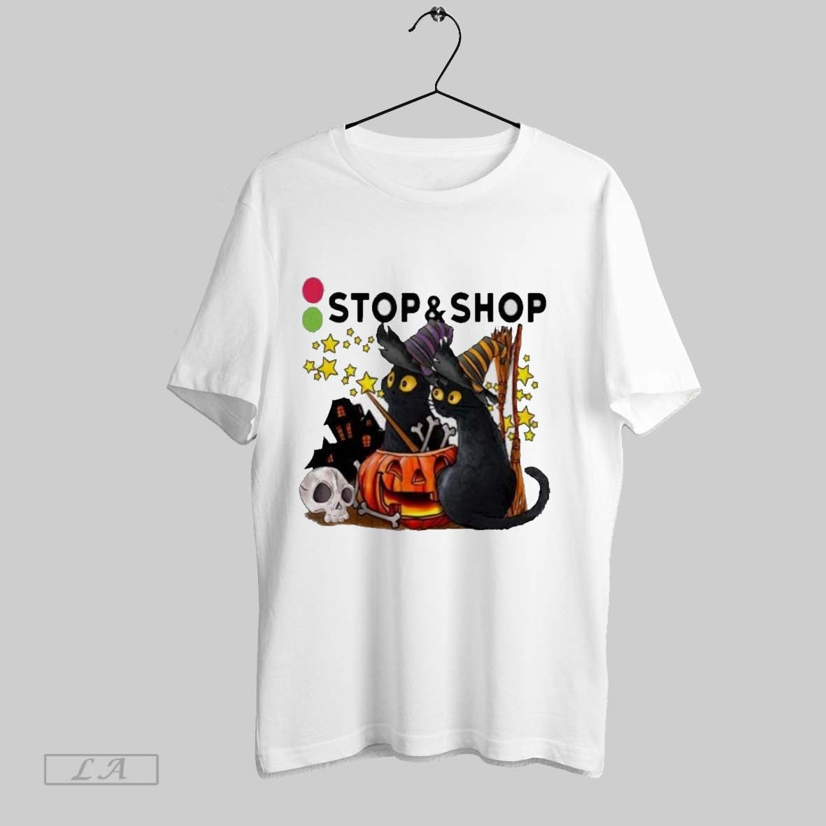 Original Stop Supermarket X Black Cat Witch Halloween 2025 Tee