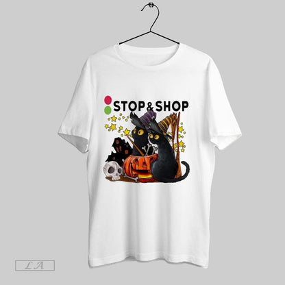 Original Stop Supermarket X Black Cat Witch Halloween 2025 Tee