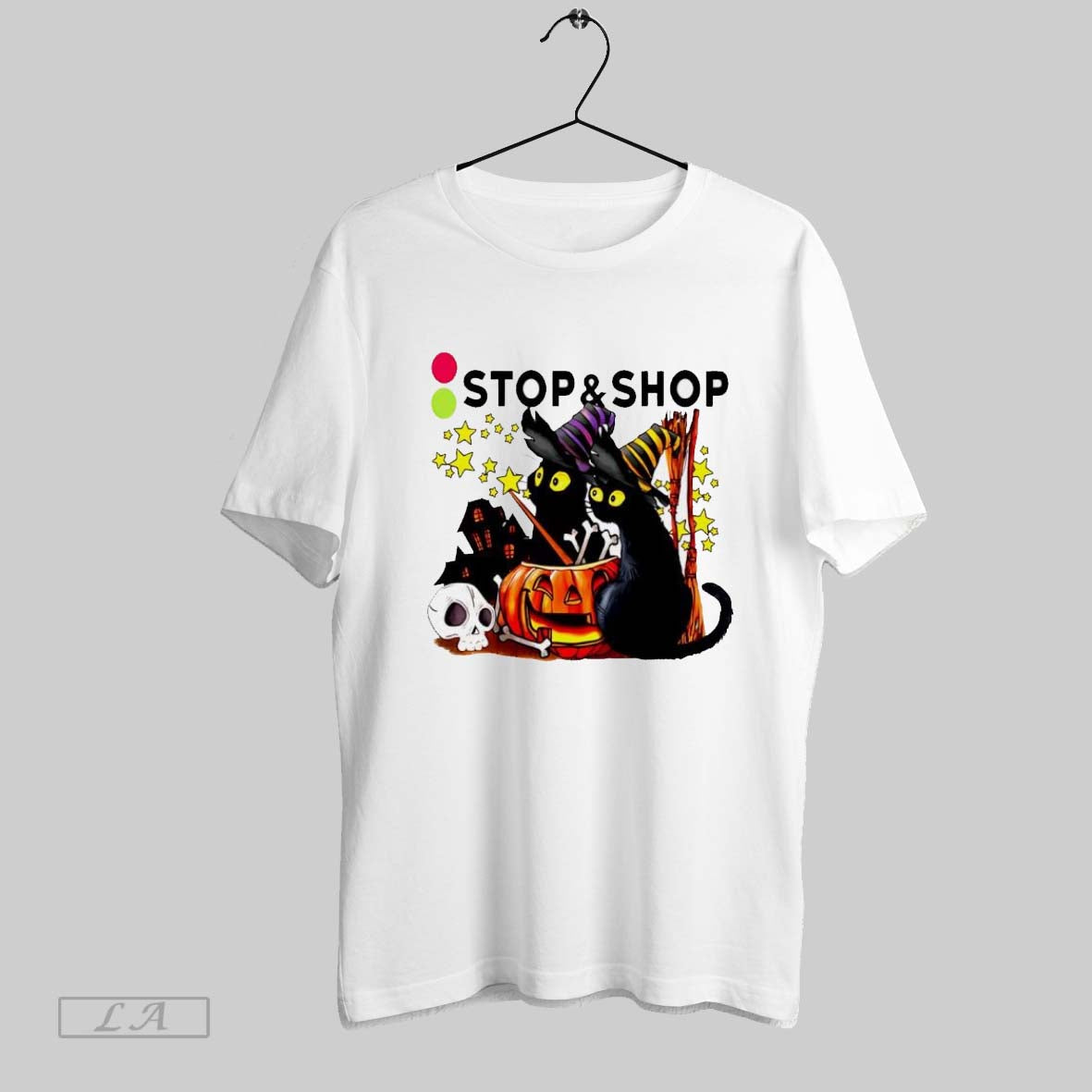 Original Stop And Supermarket Black Cat Witch Pumpkin Haunted House