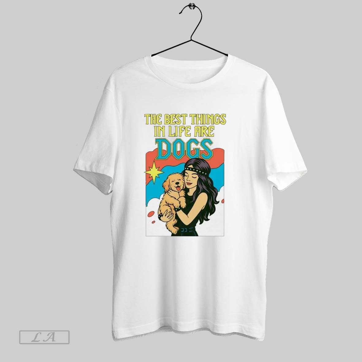 Original Best Things Life Are Dogs Ladies TShirt Modern Apparel