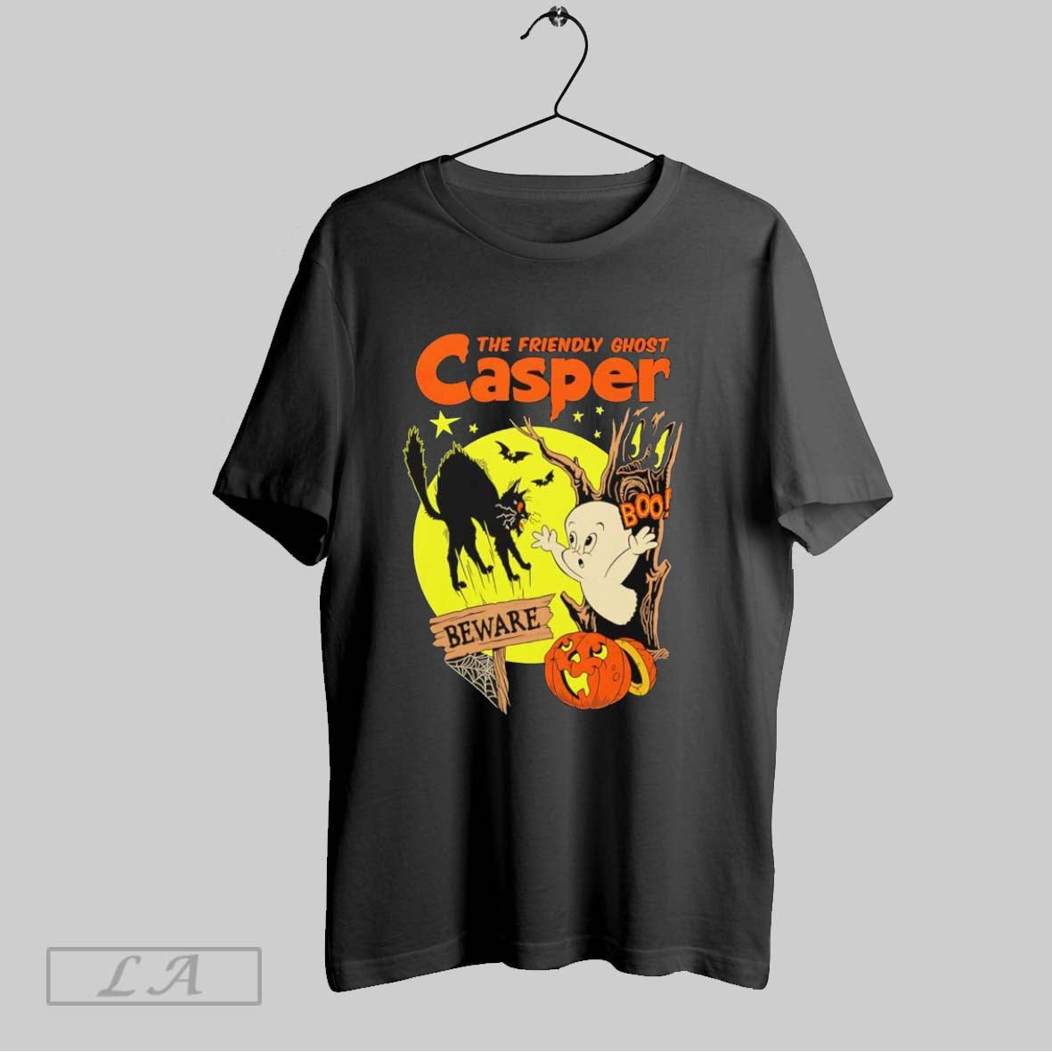 Original Friendly Ghost Casper Beware Boo Cat Ghost Halloween Tank
