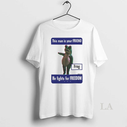 Original This Is Your Friend Frog He Fights Freedom Shirt Retro