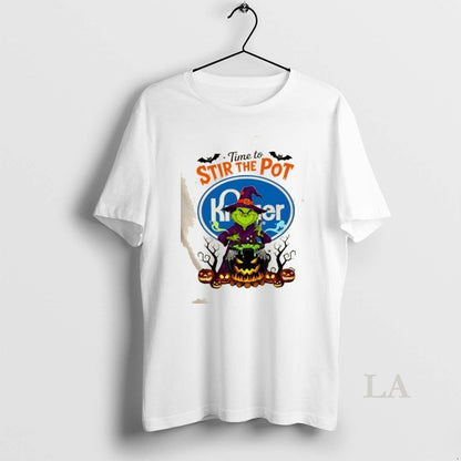 Original Time To Stir Pot Kroger X Grinch Happy Halloween Sweatshirt