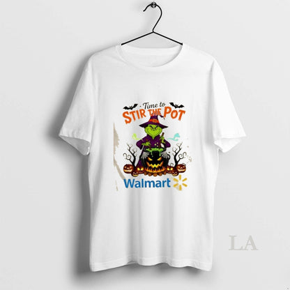 Original Time To Stir Pot Walmart X Grinch Happy Halloween Shirt