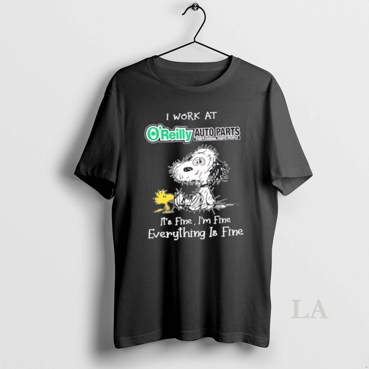 Original Tired Snoopy I Work Oreilly Auto Parts Its Fine Im Fine