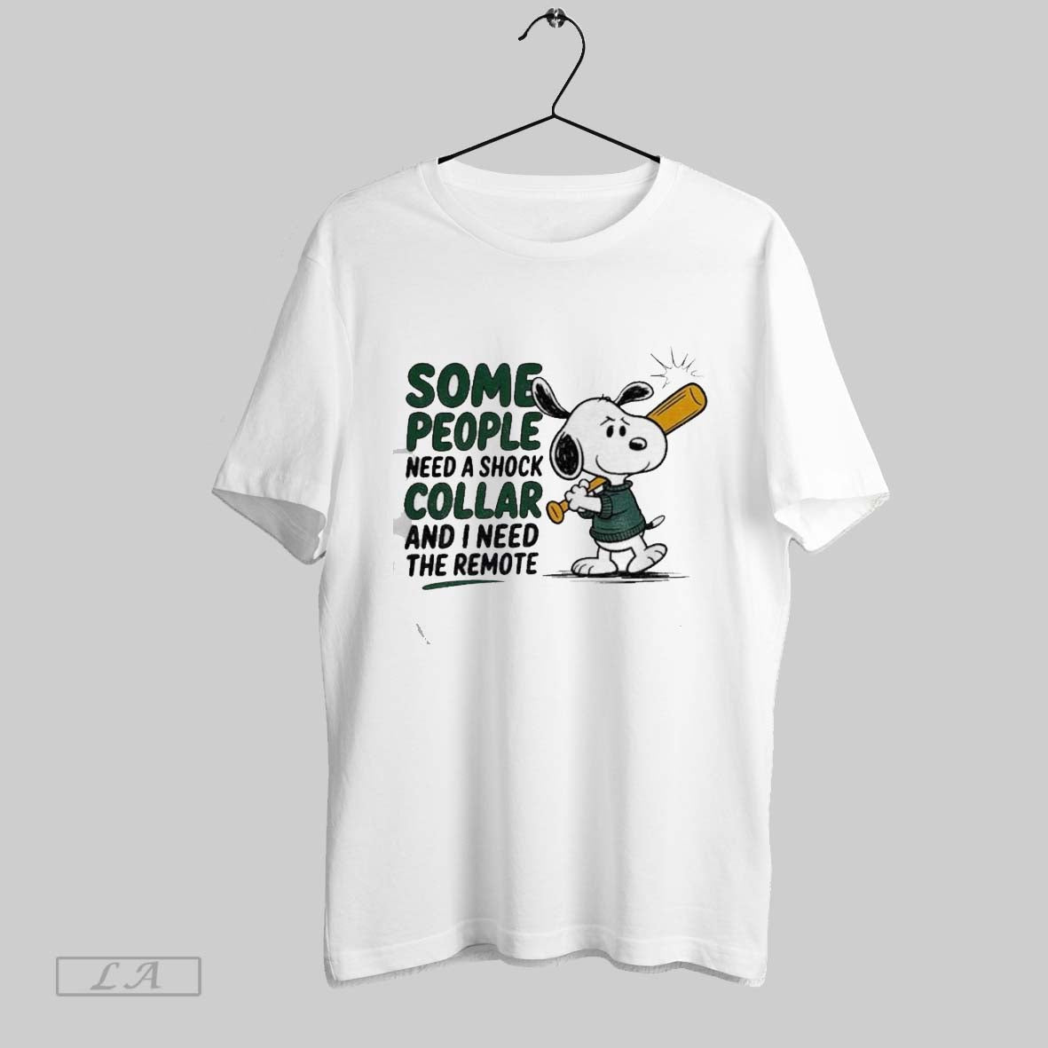 Original Snoopy Baseball Some People Need Shock Collar And I Need