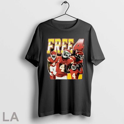 Original Travis Kelce Wearing Free 4 Rashee Rice Hoodie Retro Gift
