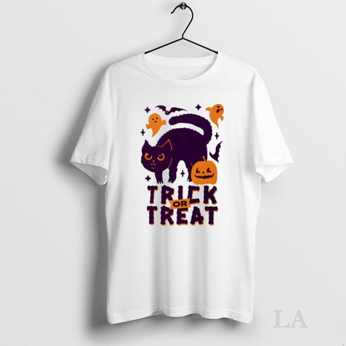 Original Trick Or Treat Cat And Pumpkin Halloween Hoodie Vintage