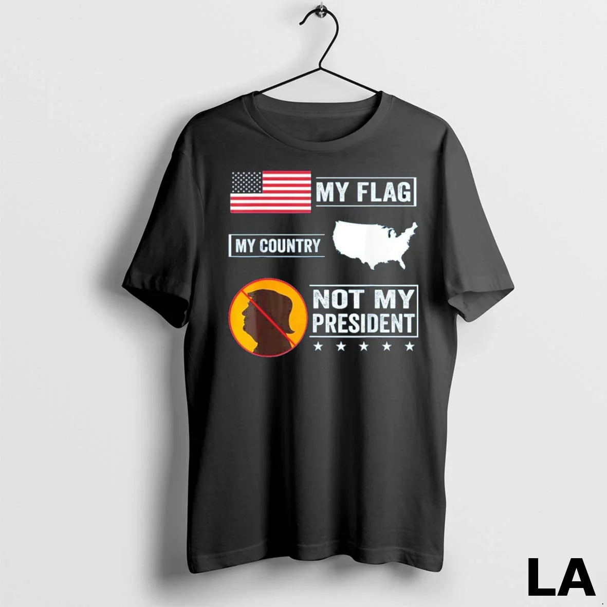 Original Trump Flag My Country Not My President Long Sleeve Trendy