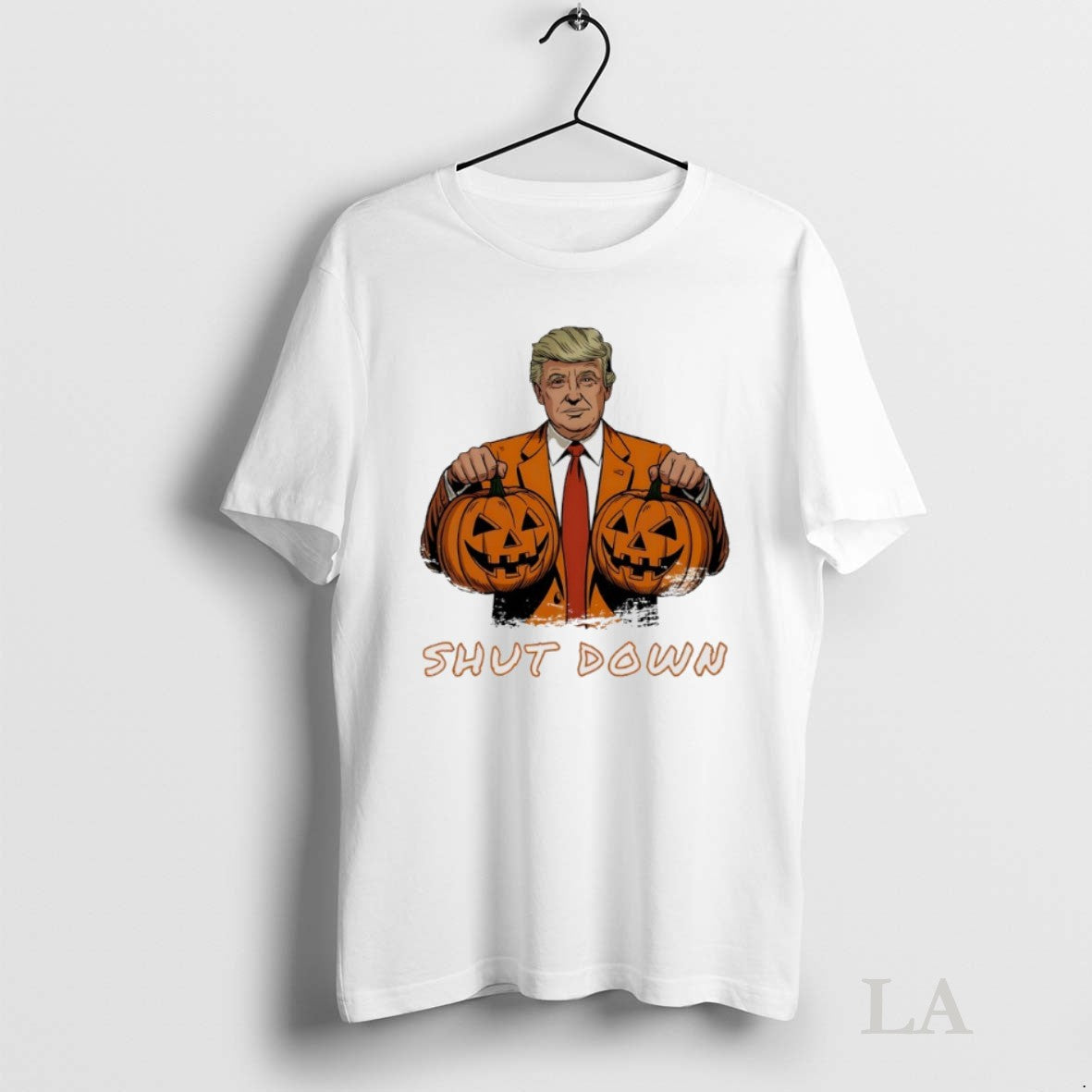 Original Trump Pumpkin Government Shutdown 2025 Halloween Tee