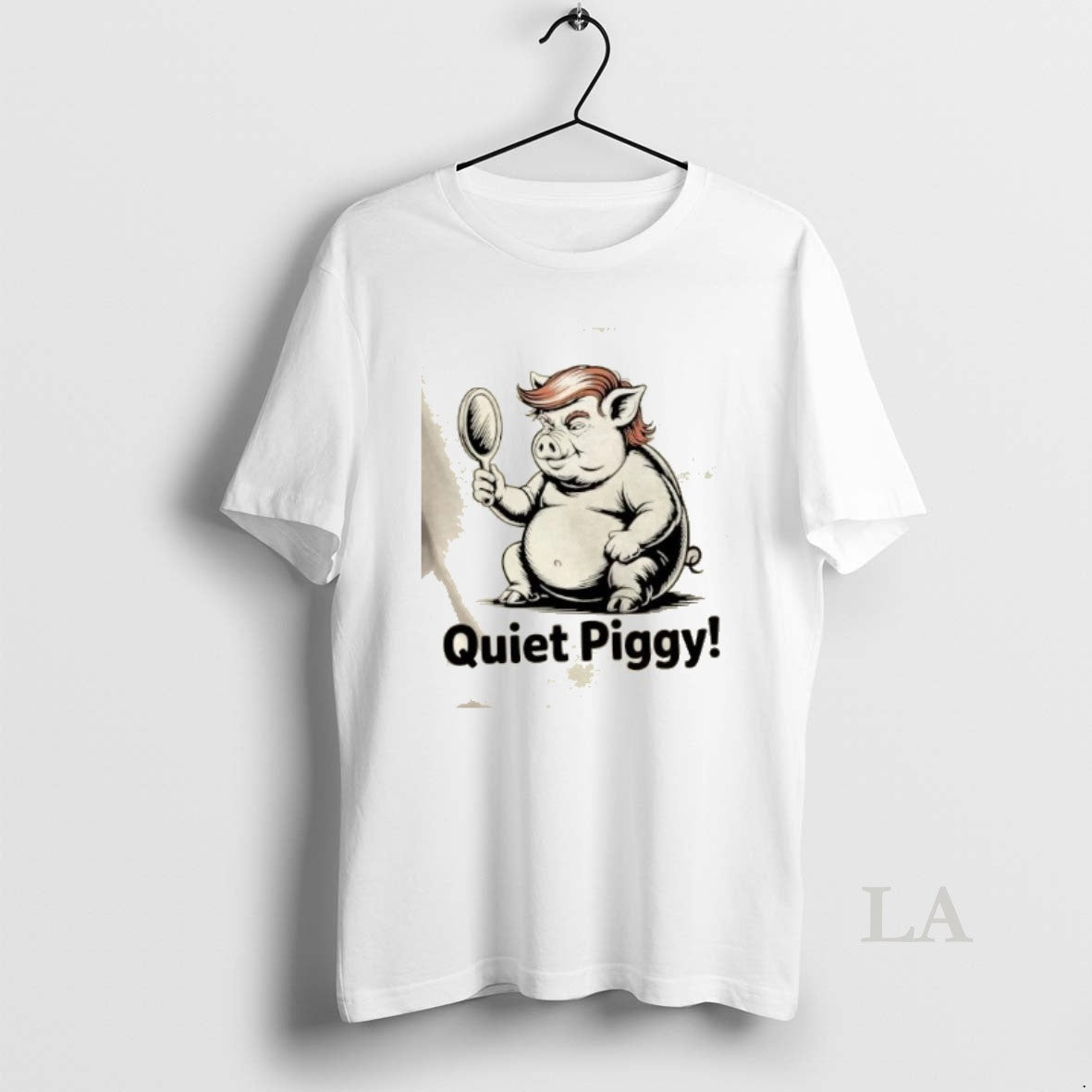 Original Trump Hair Quiet Piggy Vanity Pig Cartoon Long Sleeve