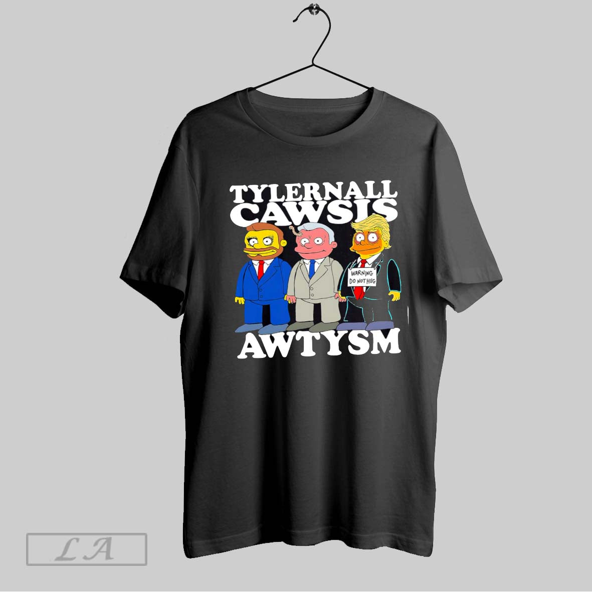 Original Tylernall Cawsis Awtysm Warning Do Not Hug Caricature Tee