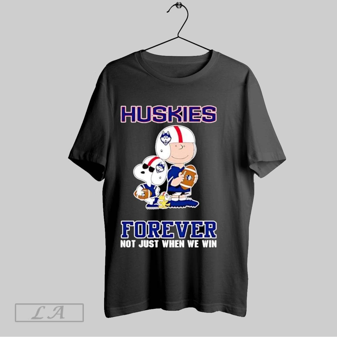 Original Uconn Huskies Charlie Brown Cartoon Forever Long Sleeve