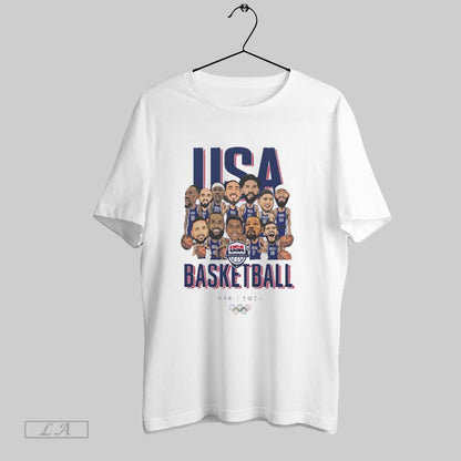 Original Usa Basketball Paris Olympic 2024 Tee Authentic Merch