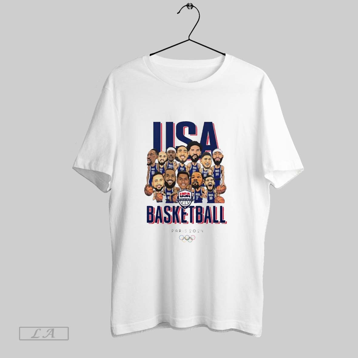 Original Usa Basketball Usa Paris 2024 Cartoon Long Sleeve Stylish